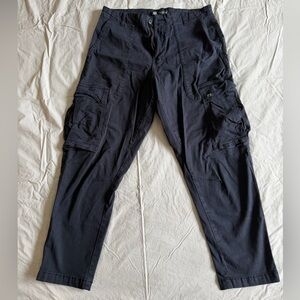 Zara Men's Navy Blue Cargo Pants